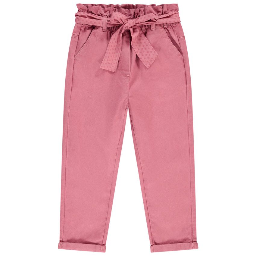 Pantalon en tencel avec ceinture à nouer - Multicolore