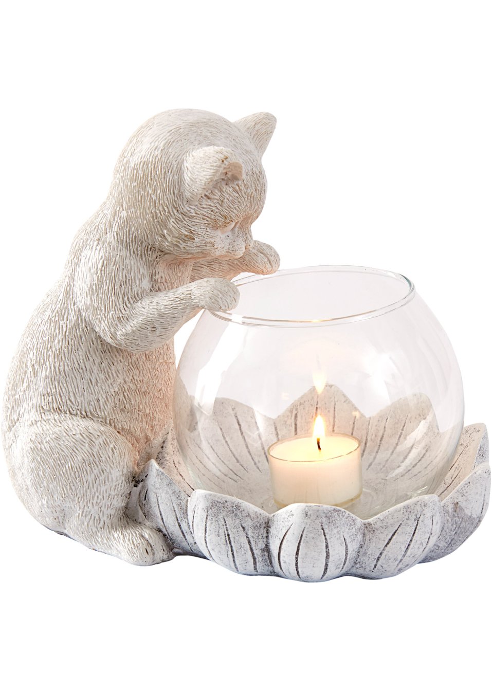 Porte-bougie chauffe-plat chat
