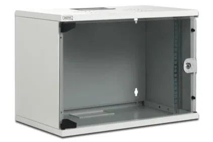 DIGITUS Professional Compact Series DN-19 12-U-S-1 - Kabinet - vægmonterbar - lysegrå, RAL 7035 - 12U - 19