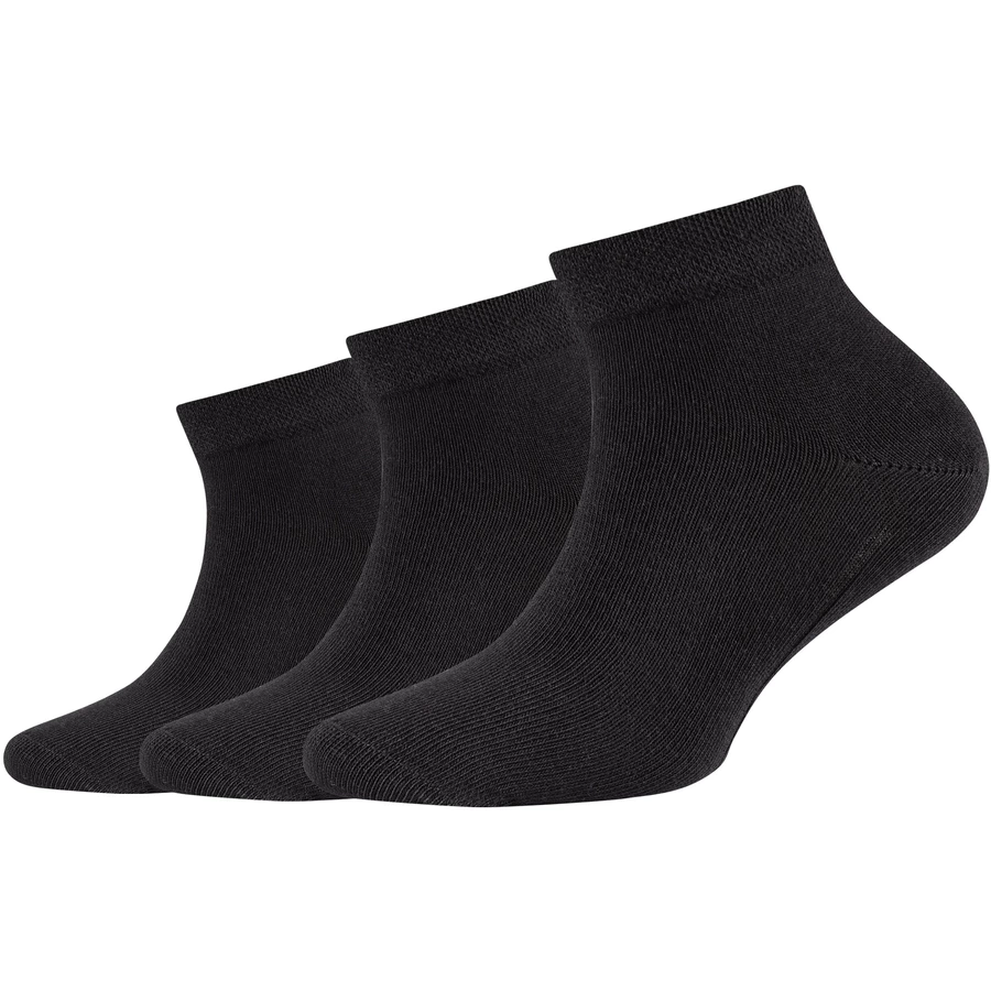 Camano Socken Children ca-soft organic Quarter 3er-Pack black