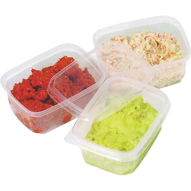 Bak, PP, 125ml, excl. Deksel, saladebakje, 108x82x27mm, transparant