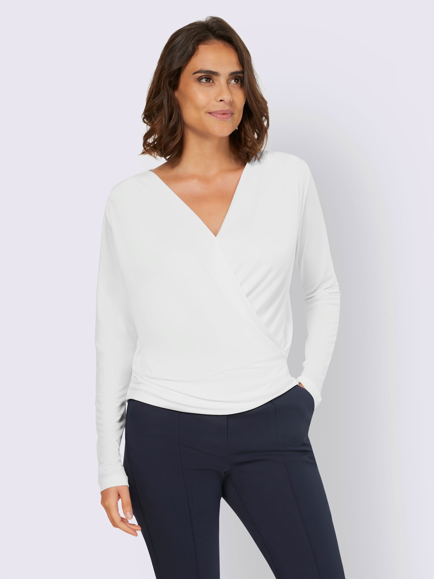 T-shirt superbe aspect cache-cœur