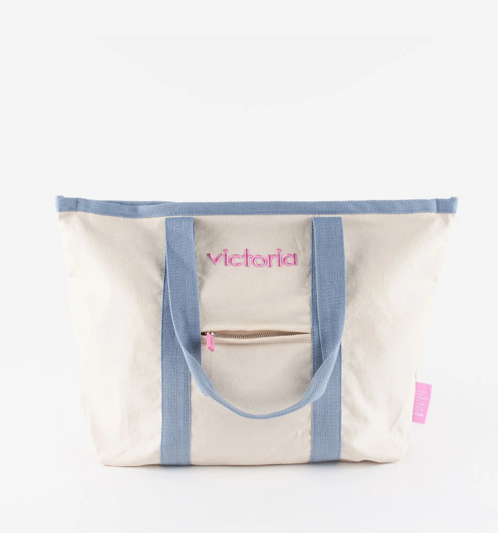 SAC SHOPPING TOILE BRODÉECRUDO