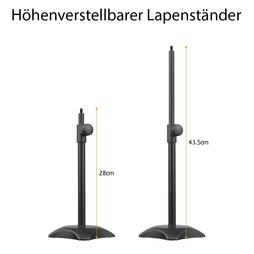150W LED Video Beleuchtung Foto Selfie Licht Studio Ausrüstung mit verstellbarem Lichtständer (3200K-5500K) - Schwarz
