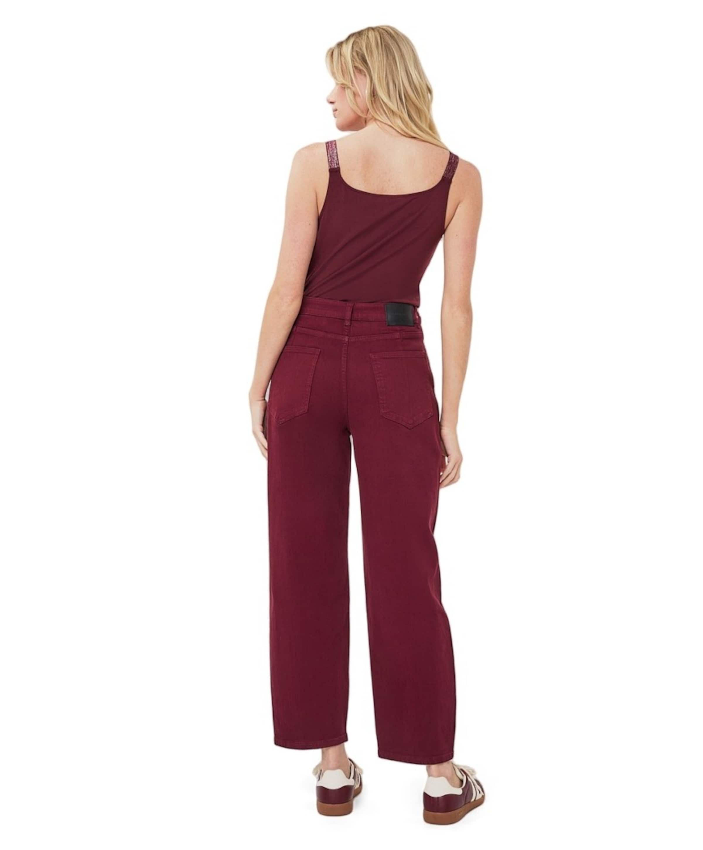 EsQualo Barrel denim dames jeans bordeaux