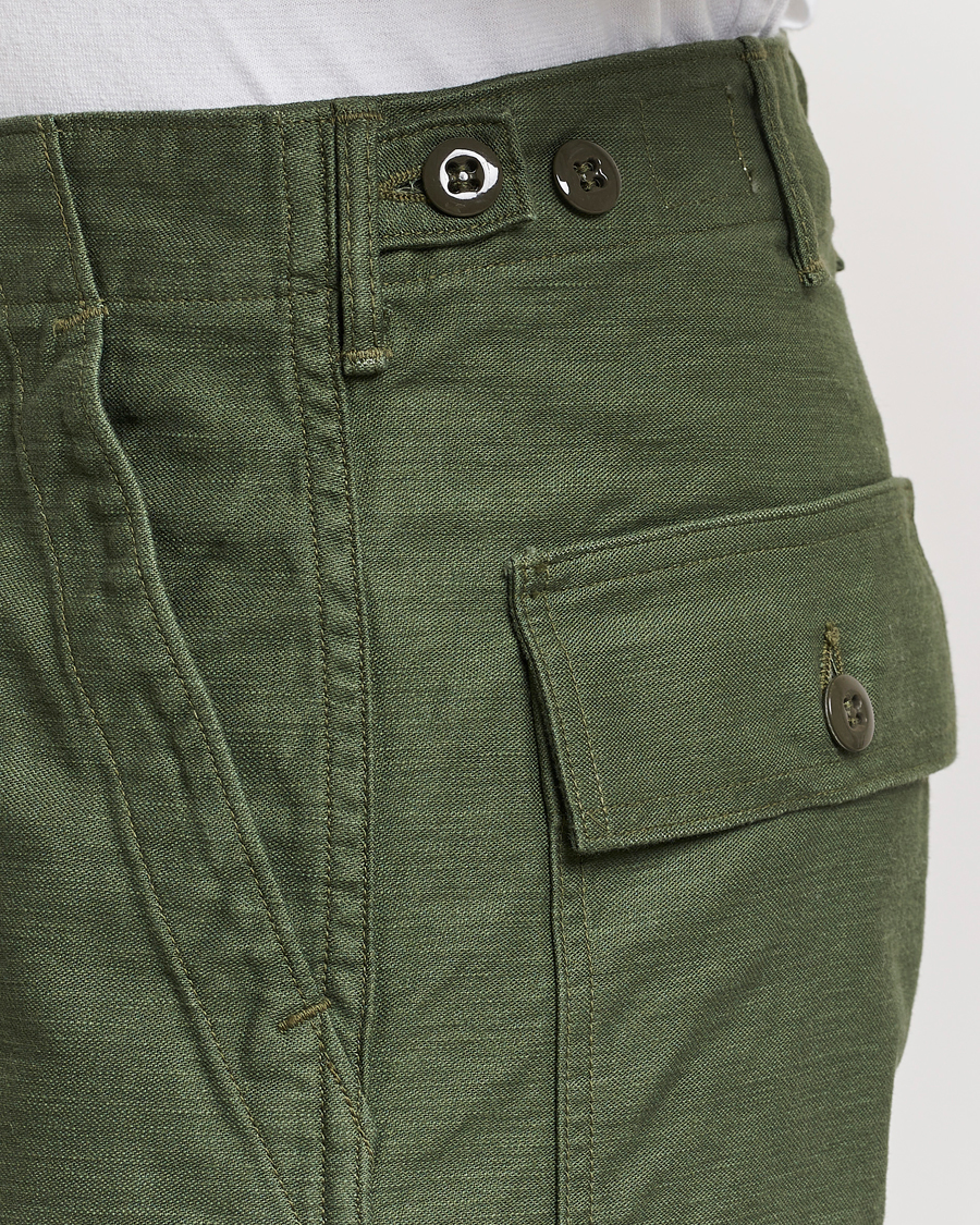 orSlow Regular Fit Original Sateen Fatigue Pants Green