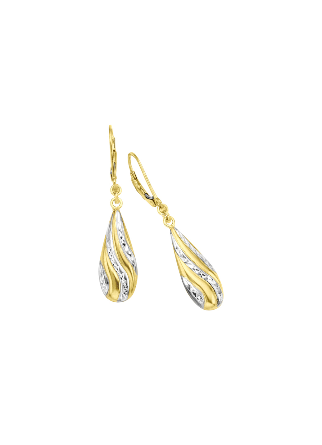 Diamantierte Ohrringe in Bicolor