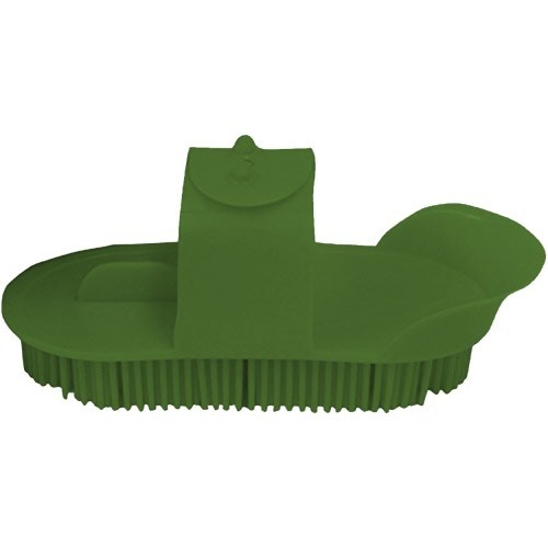 Escova de plástico Lincoln para cavalos, verde