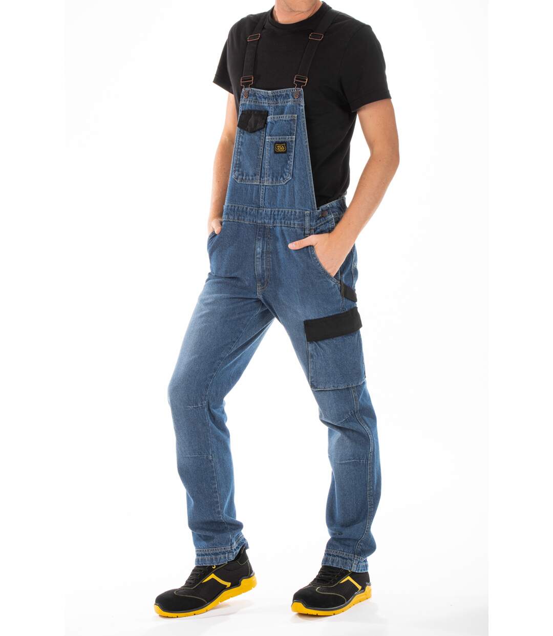 Salopette de travail en jeans JIMMY BLEU