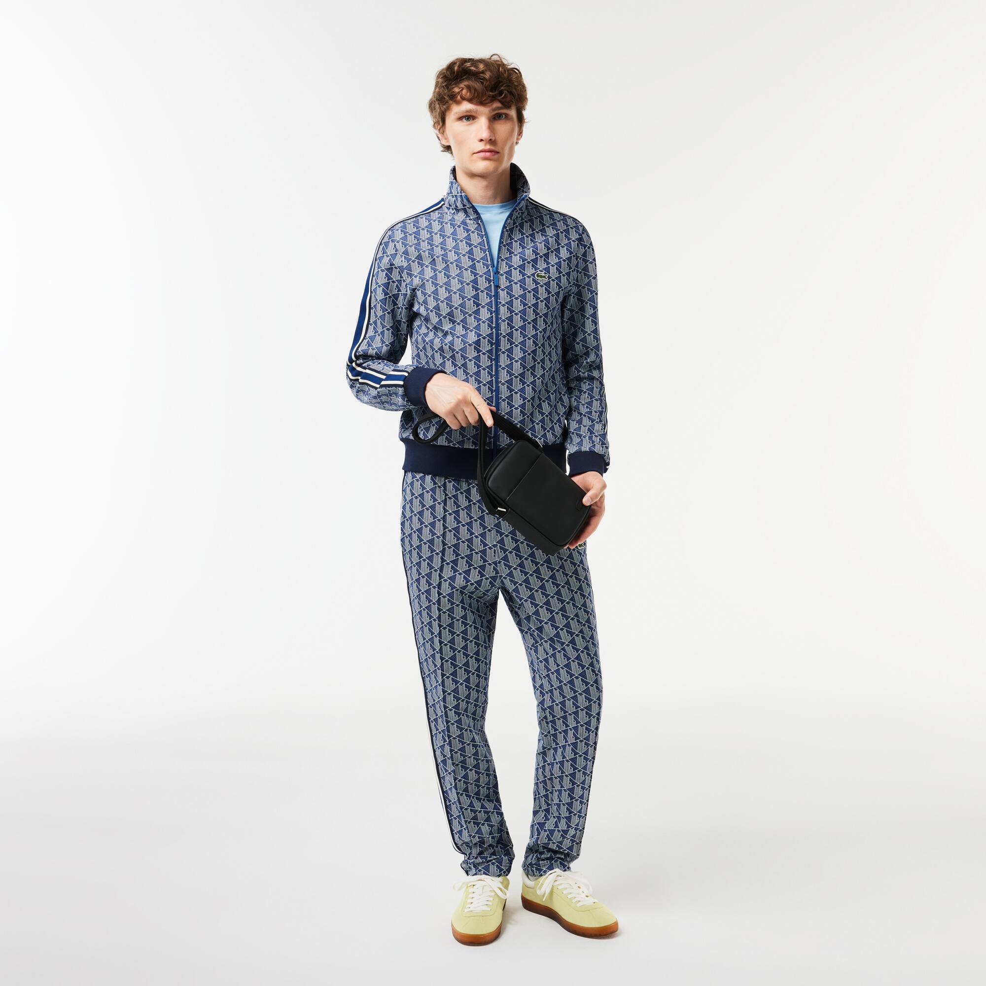 Sacoche verticale Men's Classic effet petit piqué Sacoches & Pochettes - Noir - Lacoste - Homme