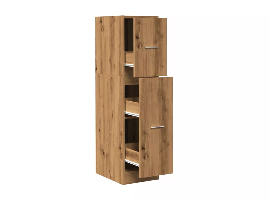 Armoire d'apothicaire chêne artisanal bois d'ingénierie