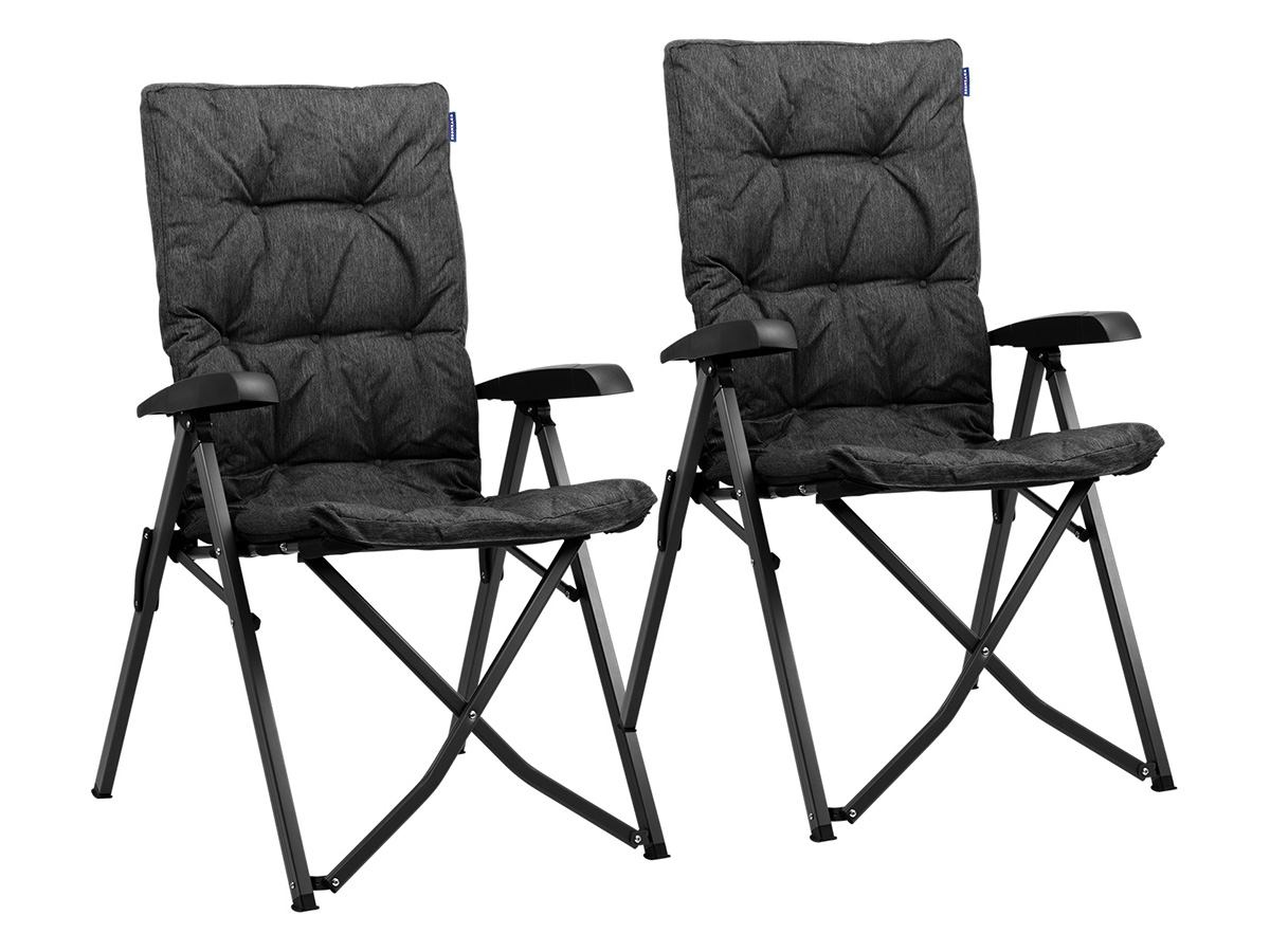 TRVLMORE set van 2 vouwstoelen met draagtas - Black