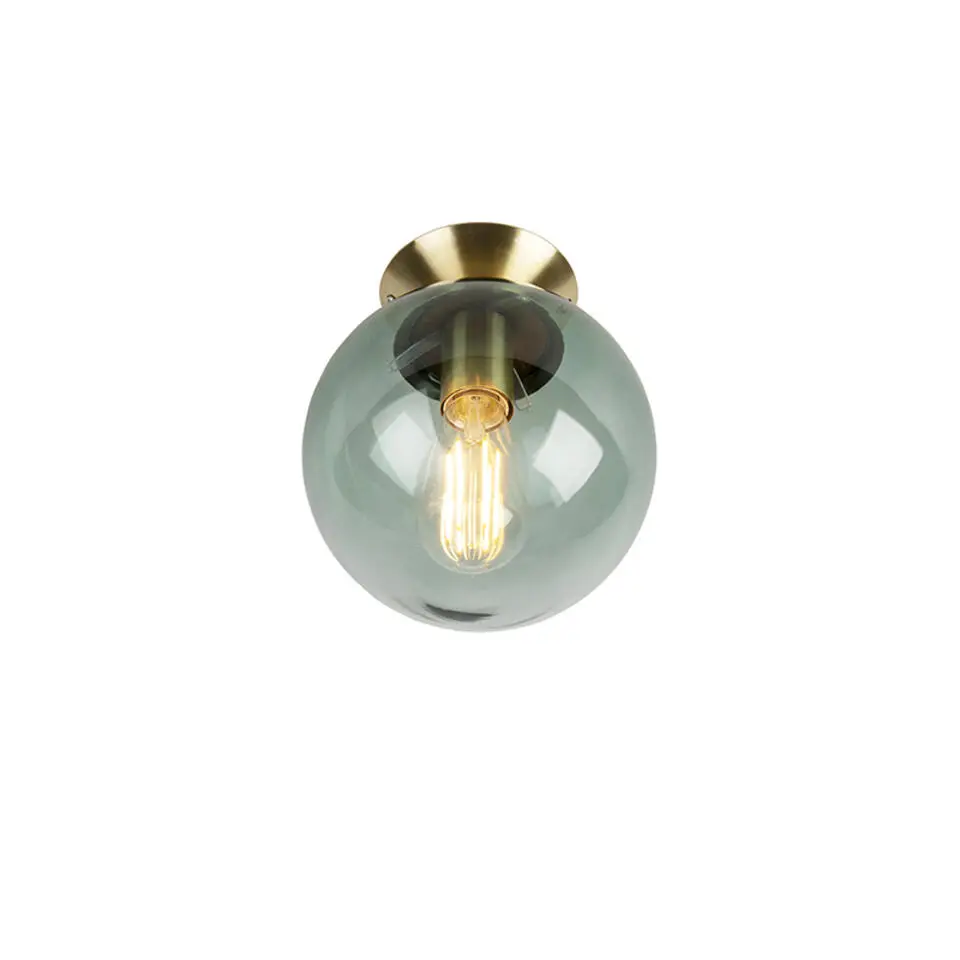 Qazqa plafondlampen pallon groen e27