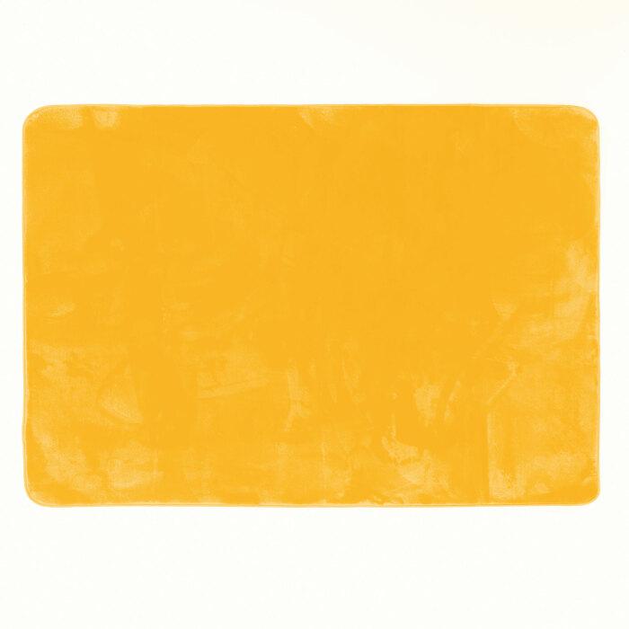 TAPIS RECTANGLE 120X170CM FLANELLE UNIE FLANOU JAUNE