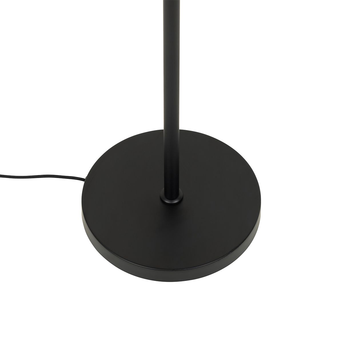 Design vloerlamp zwart met goud en smoke glas - Kyan
