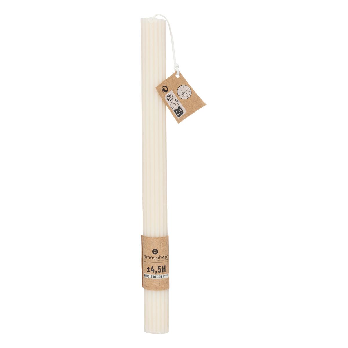 BOUGIE BATON DEMI IVOIRE H.26CM