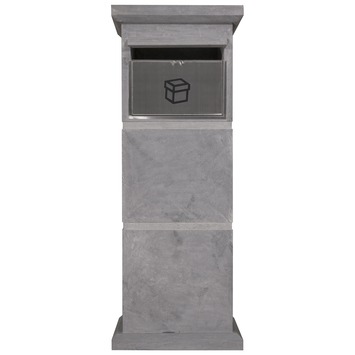 Brievenbus bluestone met pakketvak