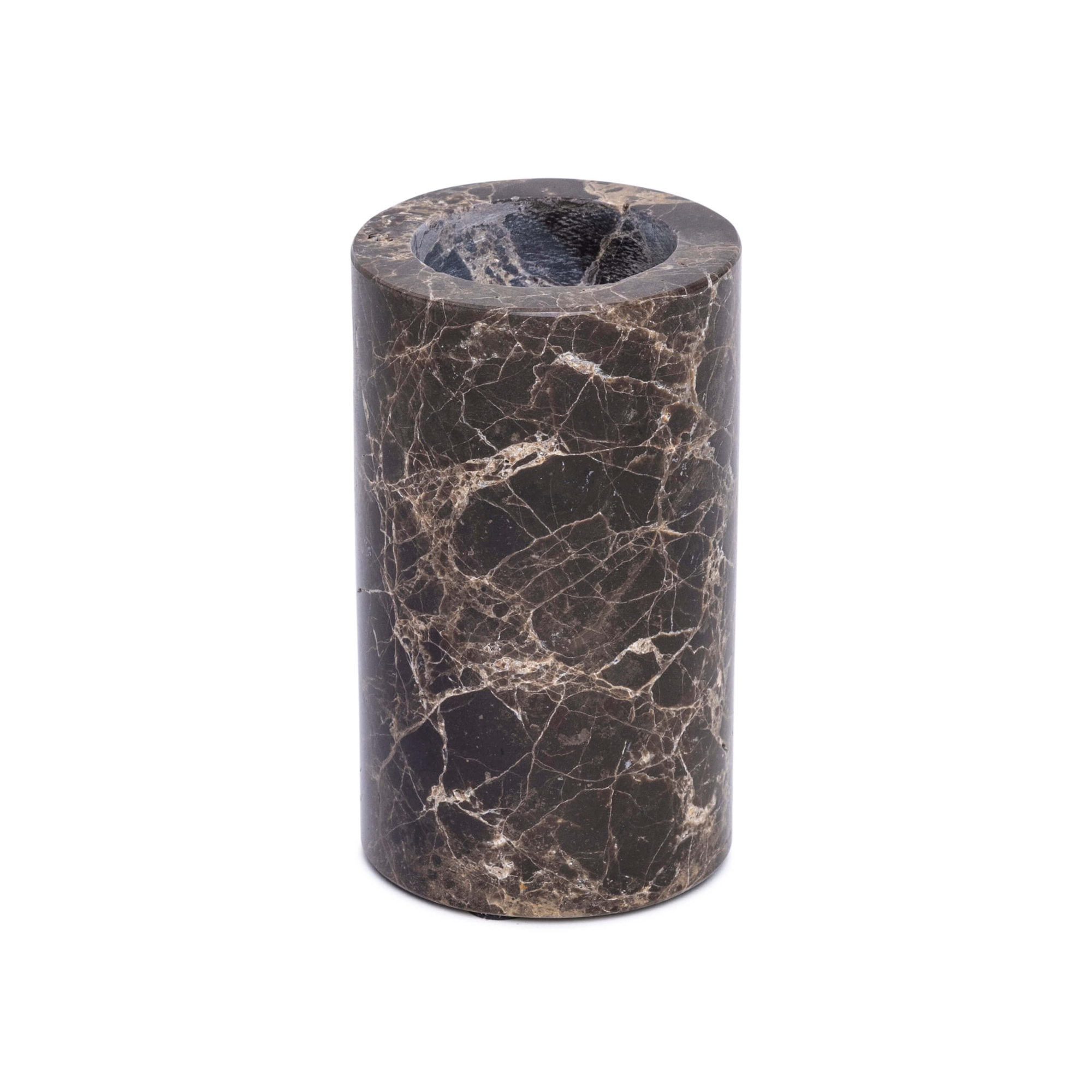 Waxinelichthouder cilinder Dark Emperador L 6x10cm