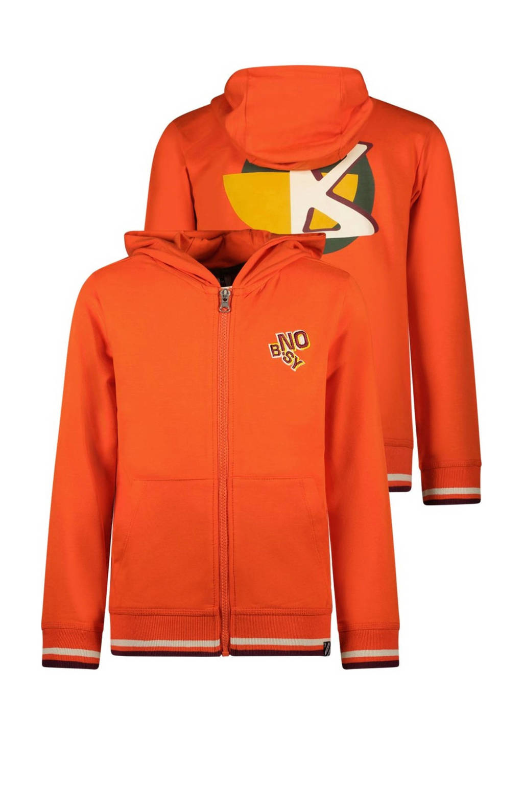 B.Nosy sweatvest Cody met backprint oranje