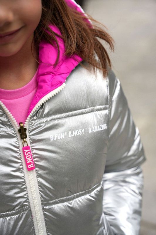 Jacky - Winterjas - Roze/Zilver - Gerecycled Polyester