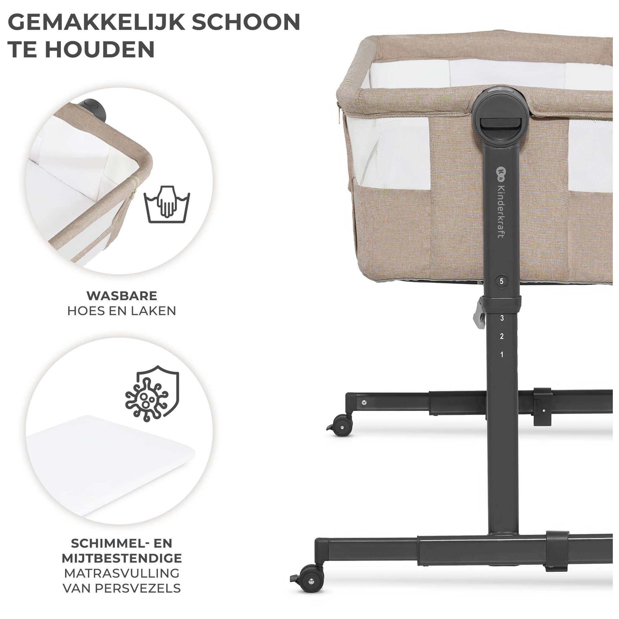 Kinderkraft Neste Up 2 Beigebrown - wiegjes - Prénatal