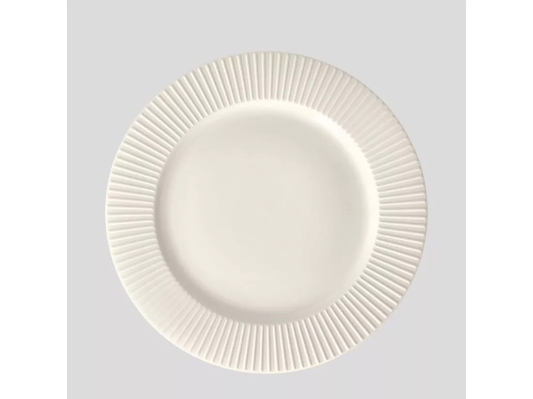 Assiette Plate Linioso Blanc Moyen 27.6 cm
