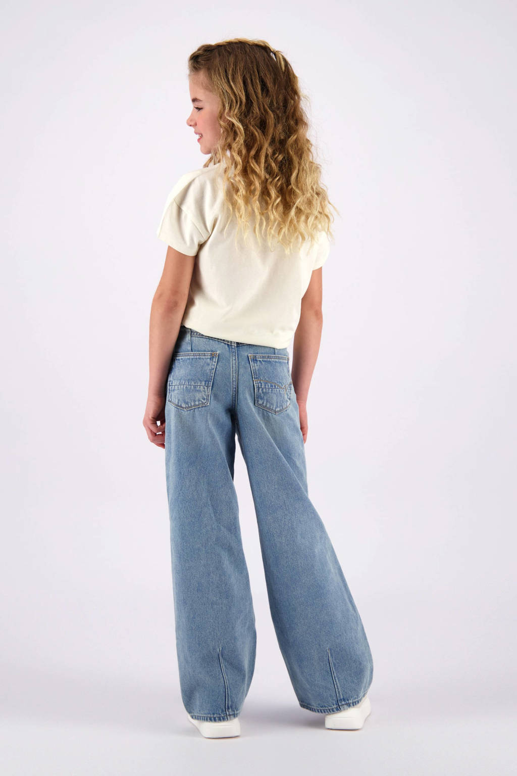 Vingino loose regular waist jeans light blue denim