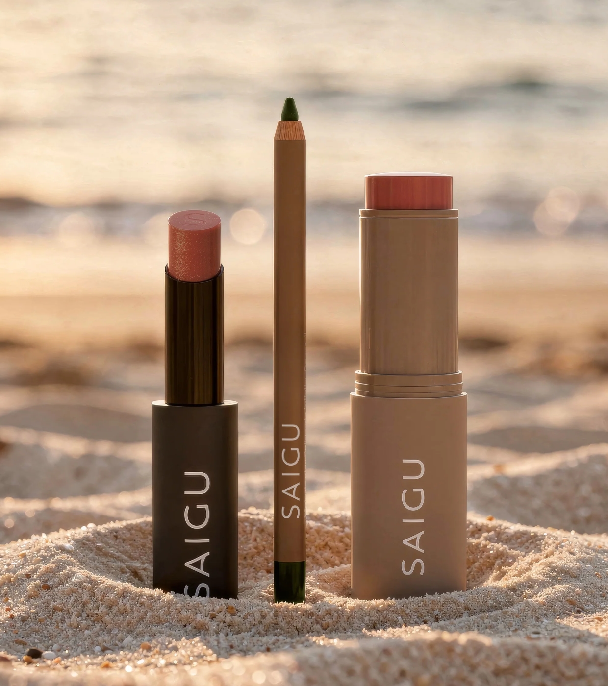 Saigu Cosmetics - *Mediterranean Glow* - Conjunto de maquiagem Sunset Glow