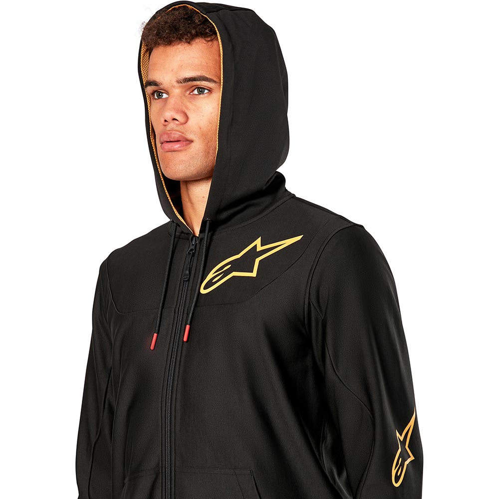 Alpinestars - Sweat zippé à capuche Sessions V3 Noir / Or
