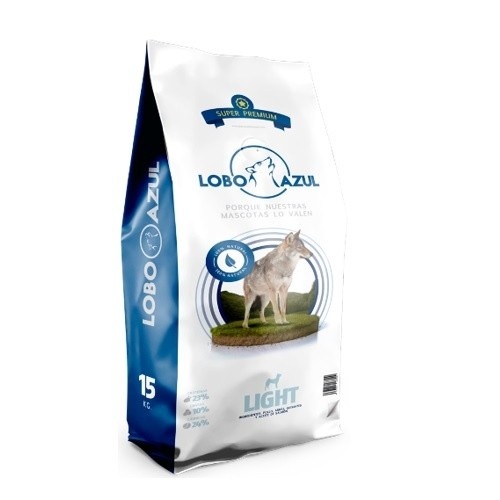 Ração Blue Wolf Light para cães, sabor carne bovina e frango, para cães com sobrepeso.