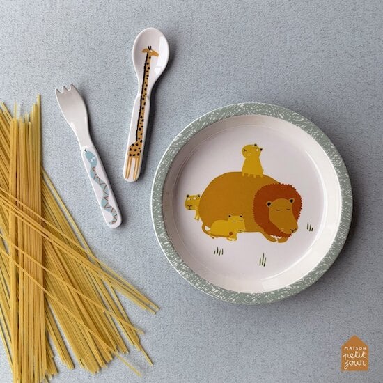 Assiette bébé 18cm   La Savane        de               Petit Jour Paris