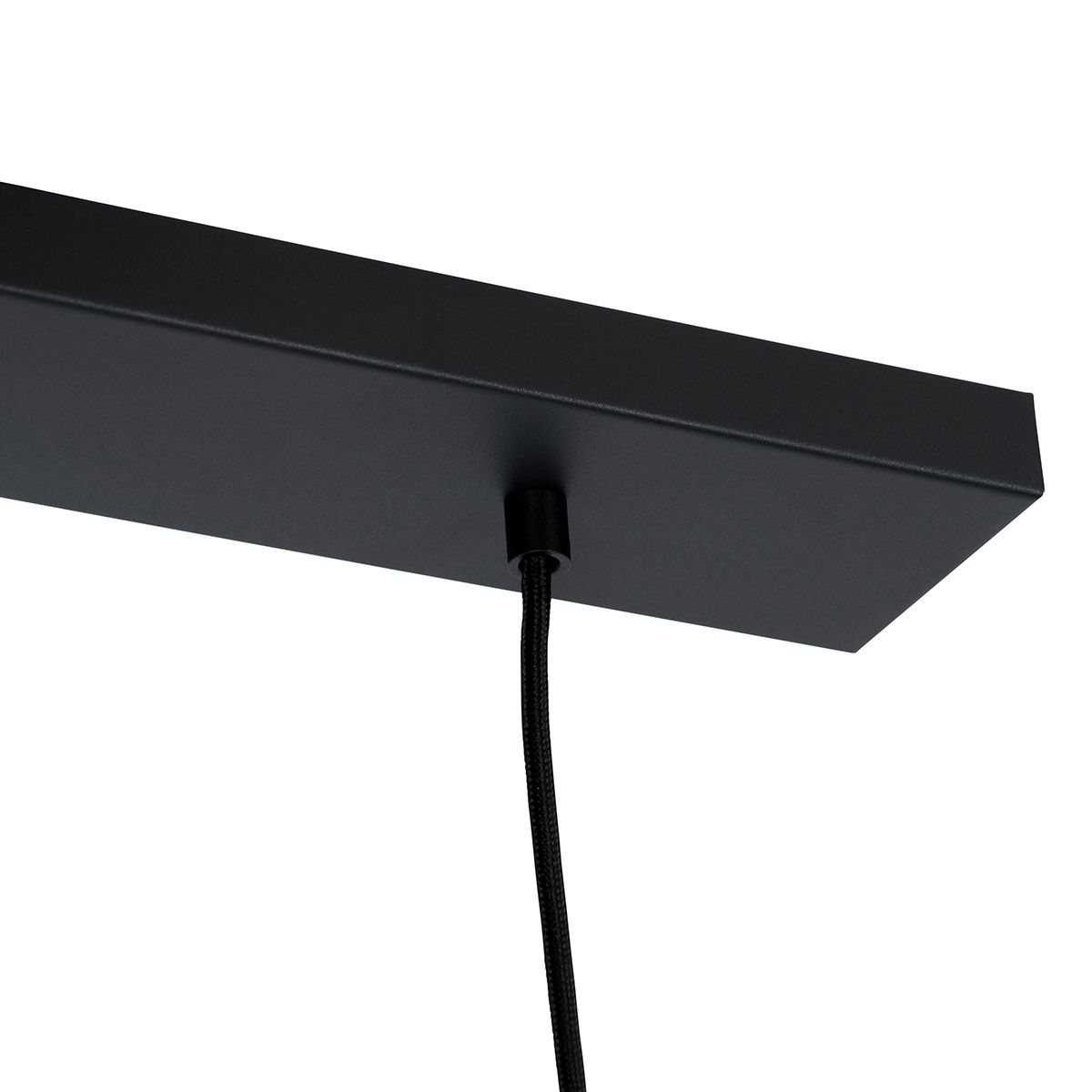 Retro hanglamp zwart met helder glas langwerpig 3-lichts - Eclipse