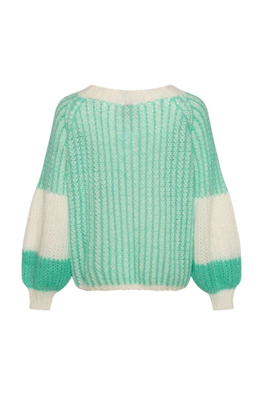 Noella Liana Knit Sweater mint white 1