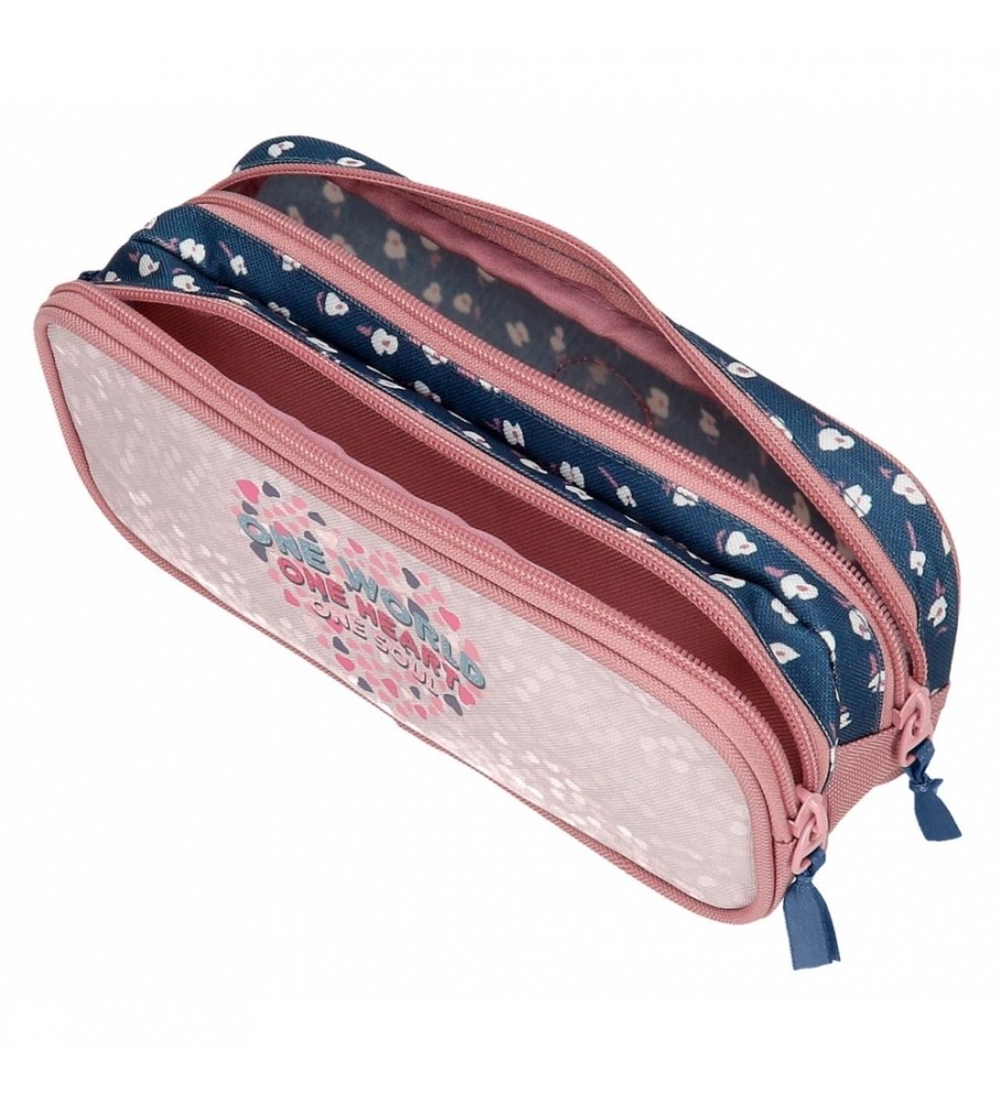 Roll Road Estuche  Roll Road One World Dos Compartimentos rosa