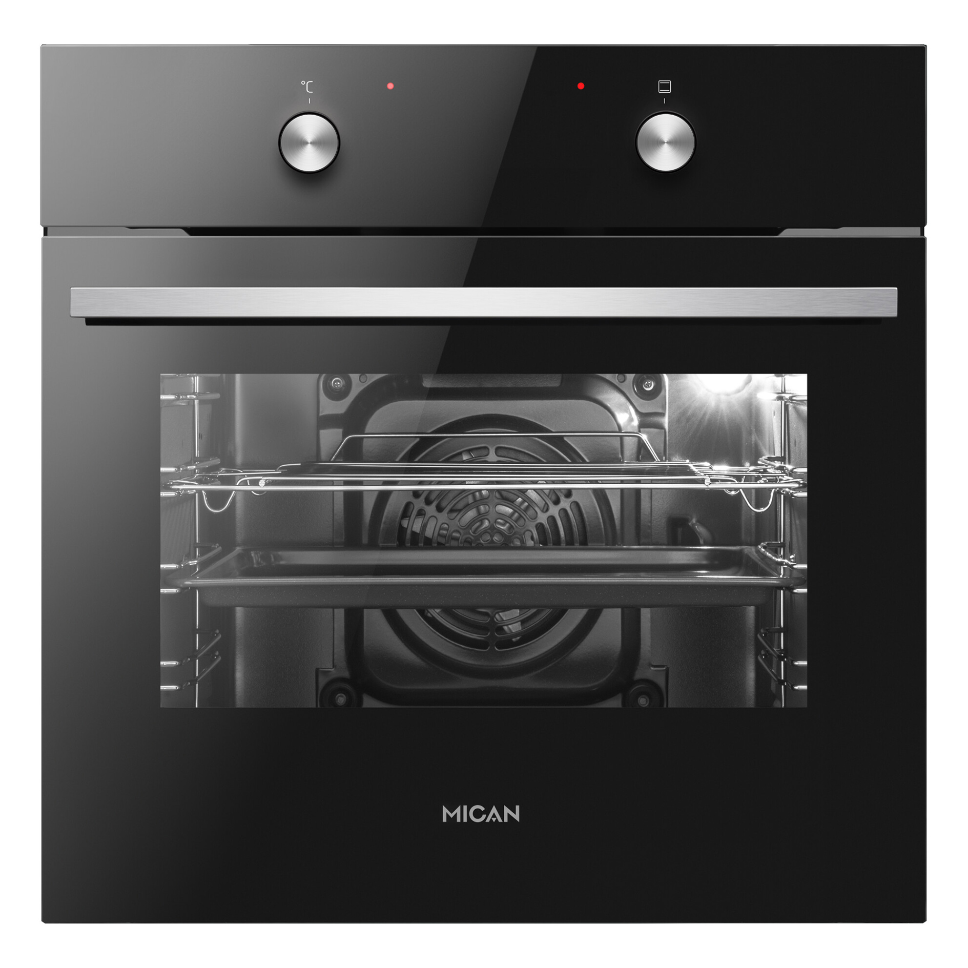 MICAN Einbau-Backofen 90440 - schwarz matt - A