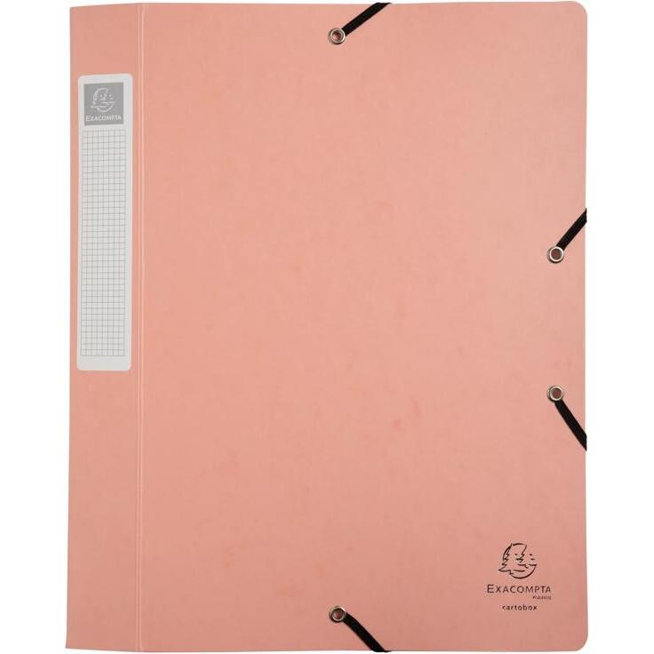 Boite de classement Cartobox livrée à plat Dos 40mm carte lustrée Aquarel - A4 - Couleurs assorties