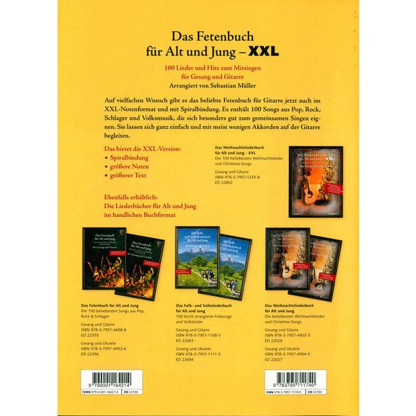 Schott Fetenbuch Gesang/Gitarre XXL