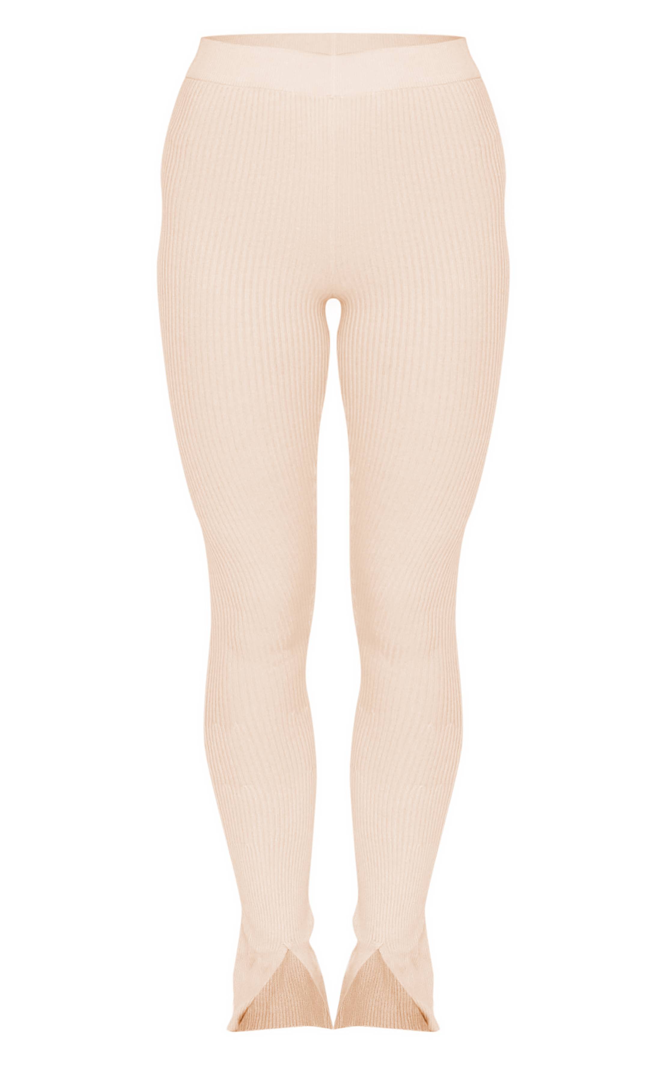 Avoine Pantalon Évasé En Maille À Ourlet Fendu