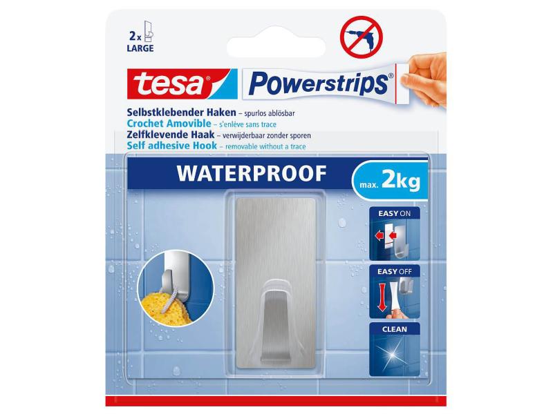 tesa Haken Powerstrips WP LARGE Metall, 2 kg Haken