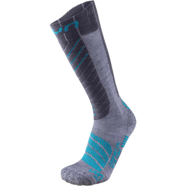 Chaussette de ski UYN LADY SKI COMFORT FIT SOCKS GREY/TURQUOISE