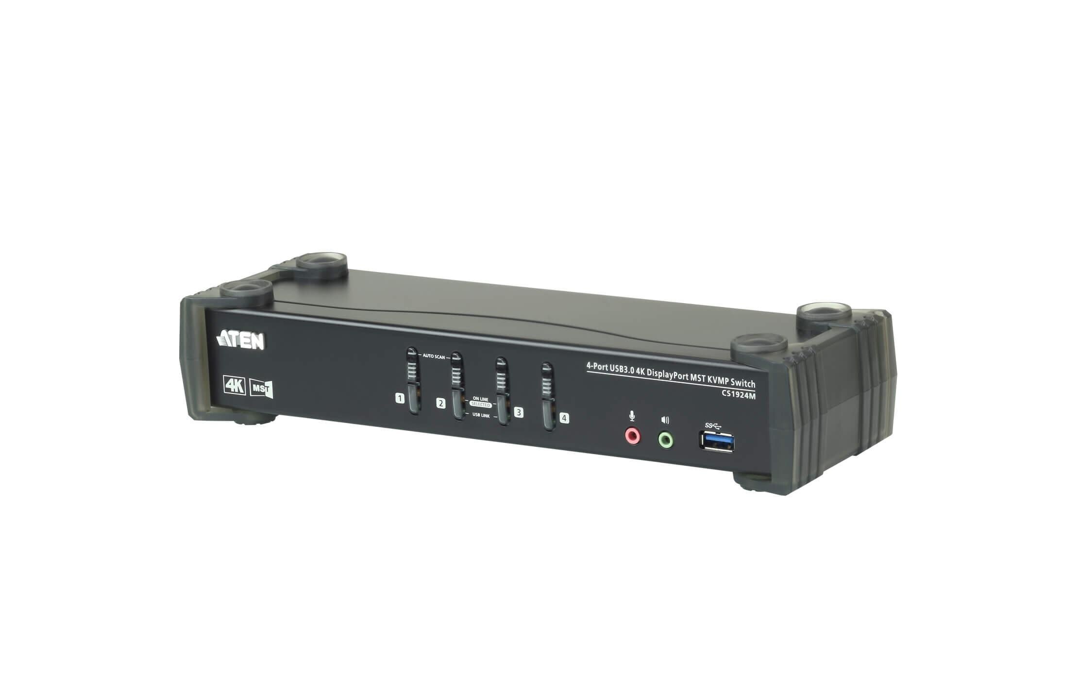 KVM Switch CS1924M<br>DisplayPort KVM-Switch mit eingebautem MST-Hub