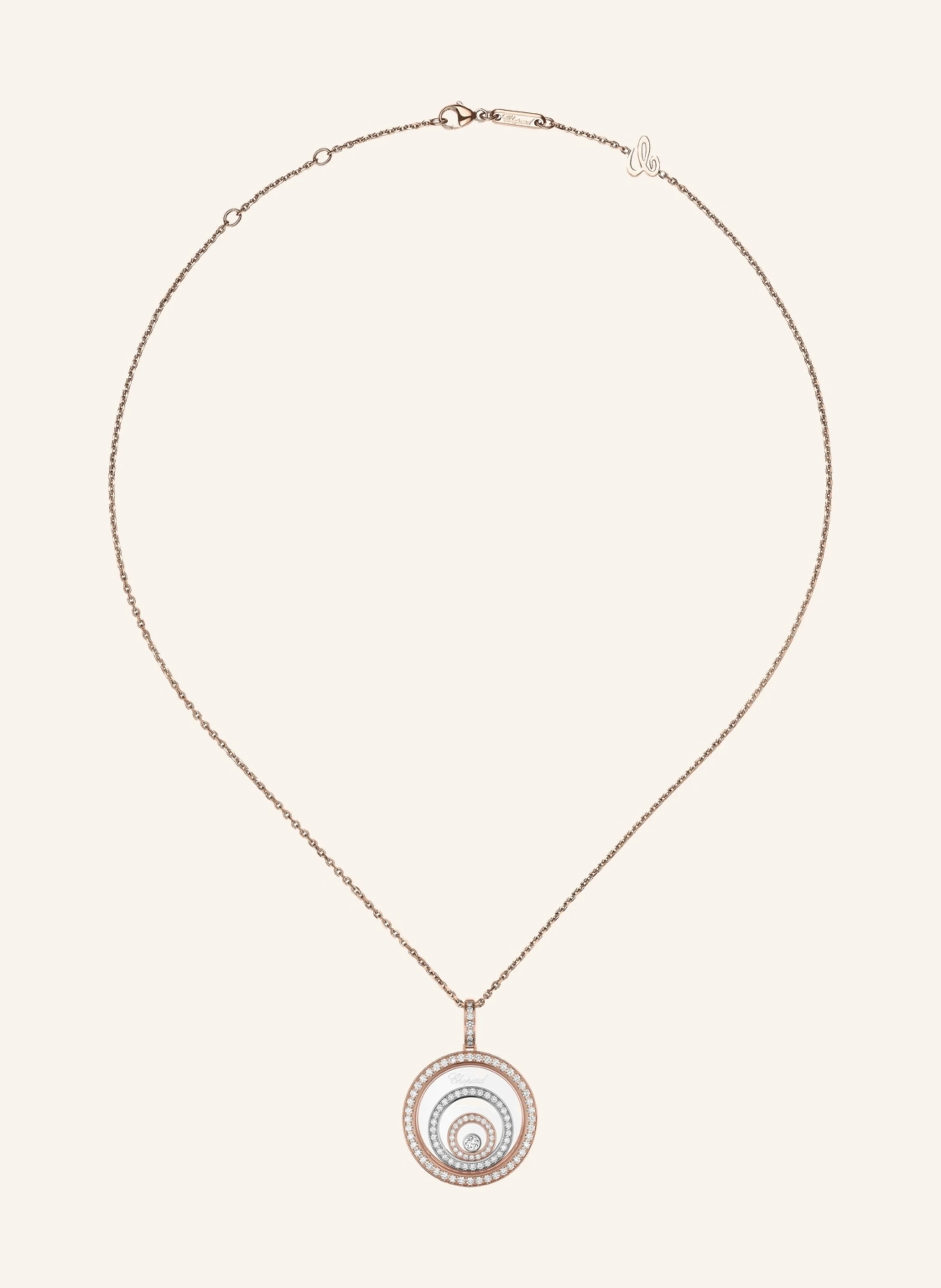 Chopard Anhänger HAPPY SPIRIT Anhänger aus 18 Karat Weißgold, aus 18 Karat Roségold und Diamanten