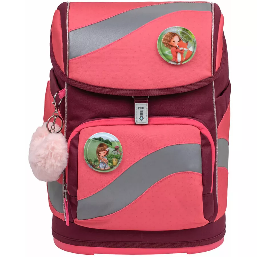 Belmil Schulranzen Smarty Schulranzen Set 6-teilig mit Brustgurt, Hüftgurt Sweet Candy