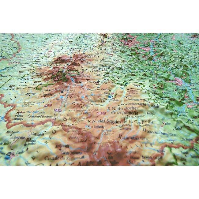 3D MAP - RELIEF PUY DE DOME 61X41