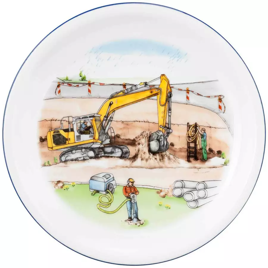 Seltmann Weiden Kindergeschirr Set Compact Auf der Baustelle bunt