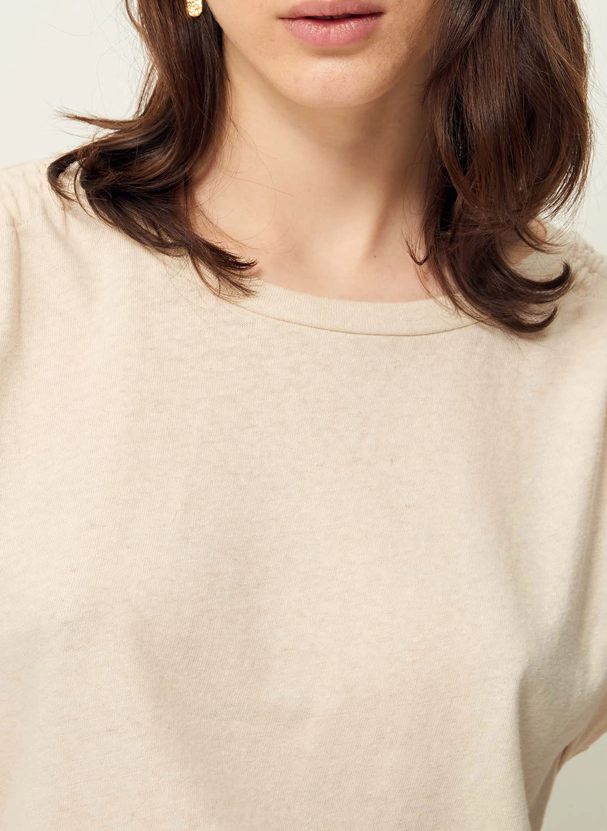 OYO - Tee-shirt sans manches en coton et lin | Beige