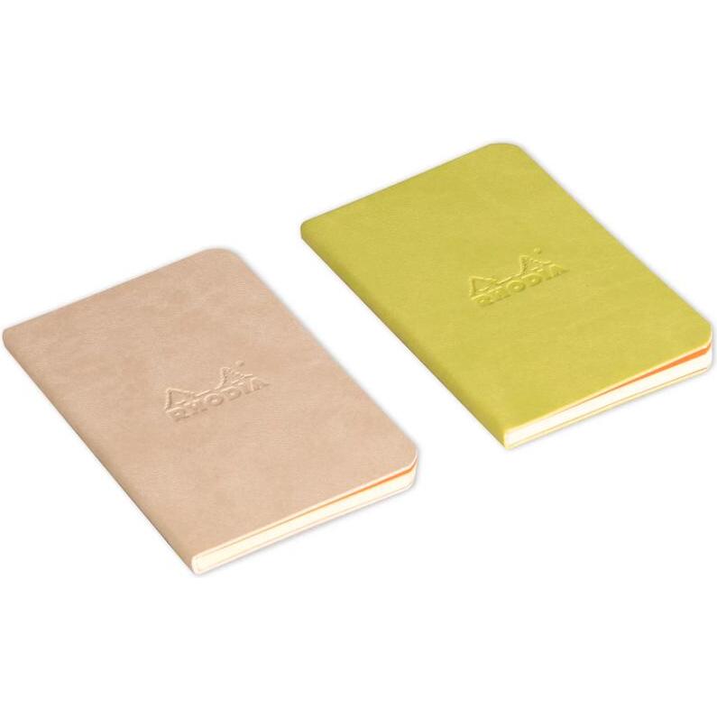 Rhodiarama 2 Minibooks souples 7x10,5 cm 64p L papier ivoire 90g - Assortis