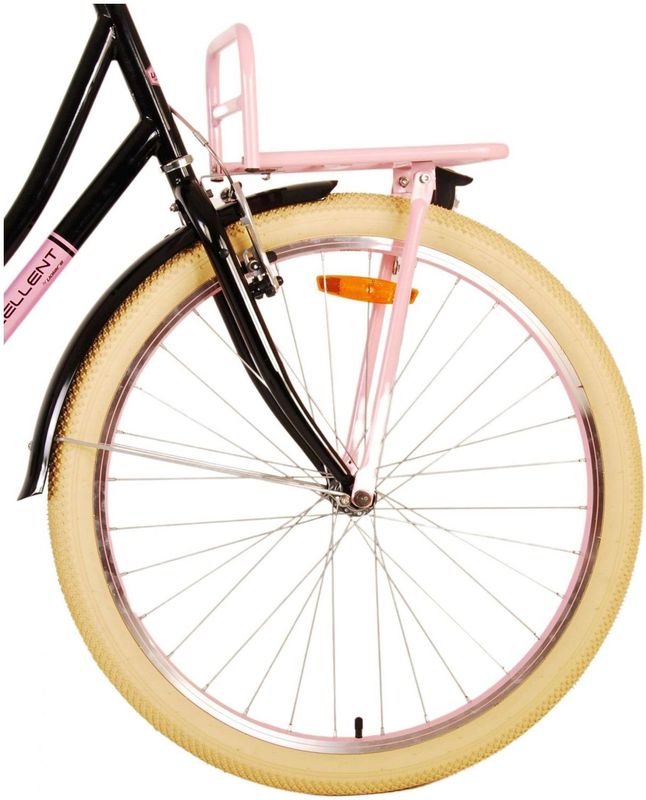 Volare - Excellent - Kinderfiets - Zwart - Handrem en Terugtraprem
