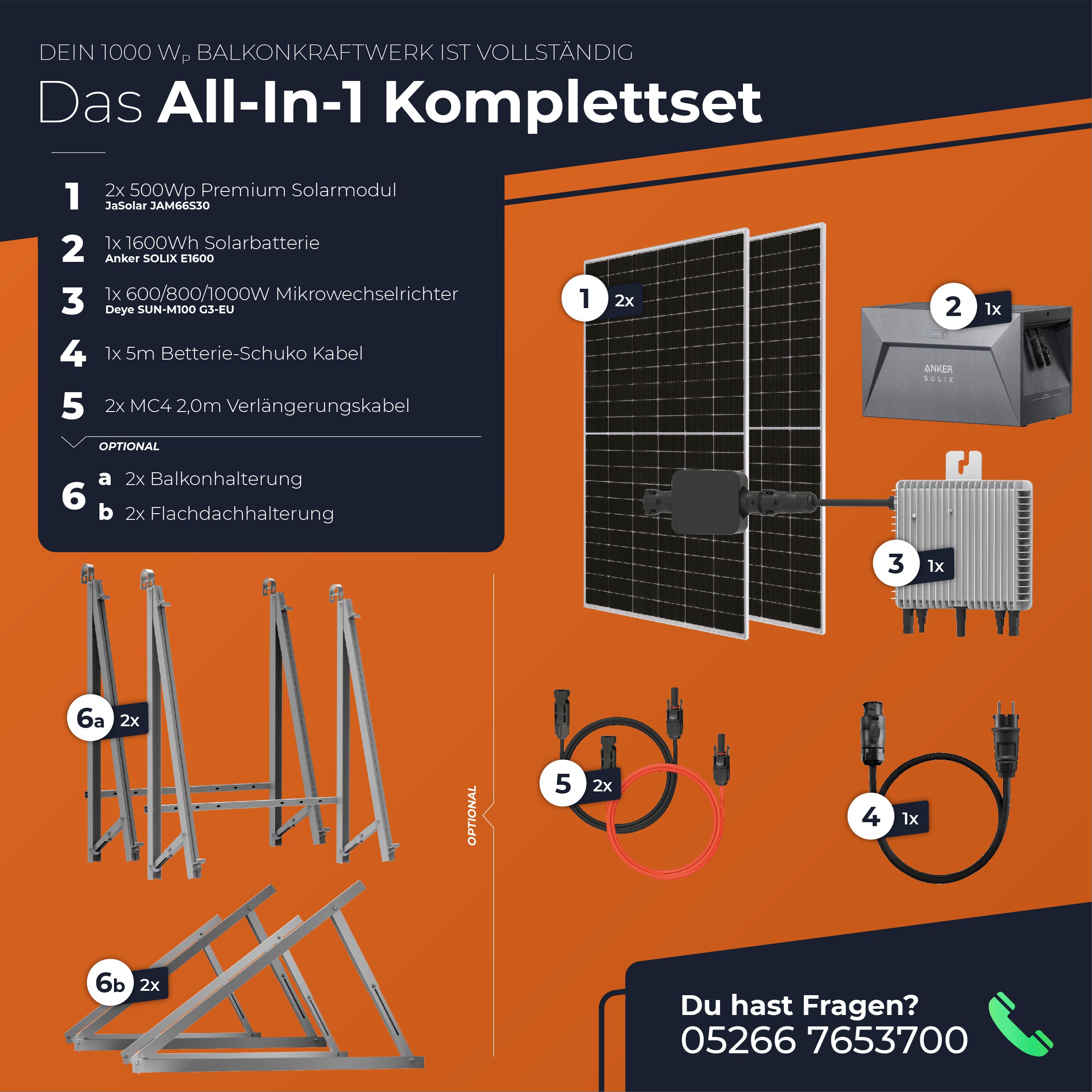 Solarway Balkonkraftwerk 1000.2W Solaranlage Steckerfertig WIFI Komplettset Photovoltaik Anlage 600/800/1000W