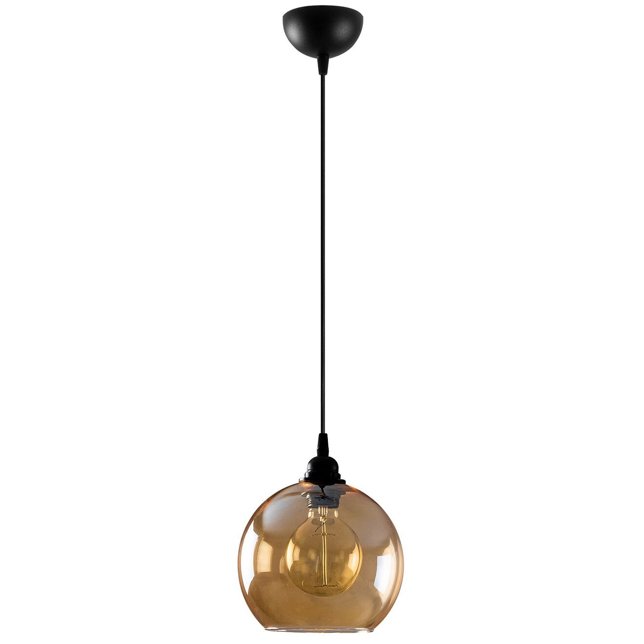 Sheen Suspension Gold  doré/noir - 20x20x116 cm